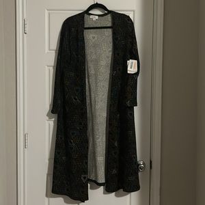 NWT Large LuLaRoe Sarah multi color long cardigan